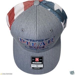 Papa Pilar Ernest Hemingway Rum Company Red White & Blue USA Baseball Snapback